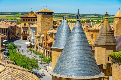 Photo of Ramparts of the Royal Palace of Olite in Spain.