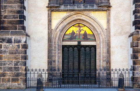 Door of Martin Luther in Wittenberg, Germany