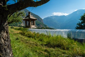 photo of the heights of the Vercors, the marly hills and the valley Val de Drome at Saint Jean De Maurienne in French countryside.