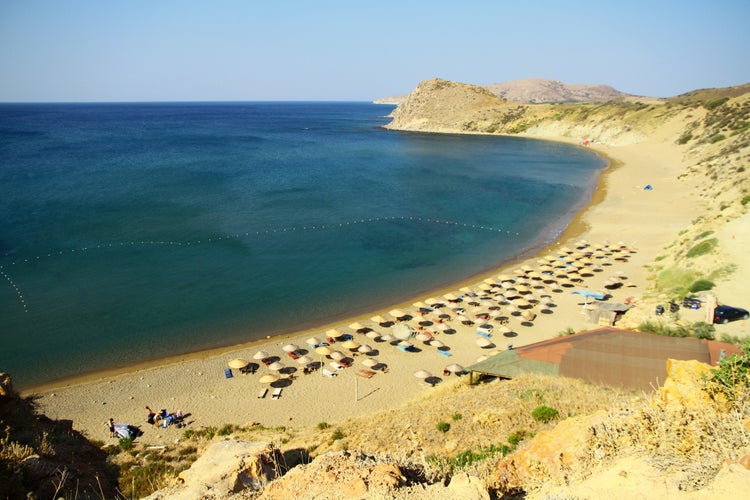 Photo of Laz bay is one of the best sandy beaches in Gokceada, Canakkale Turkey.