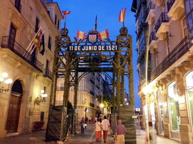 Arch of Saint Barnabas. in Logrono, La Rioja region, Spain