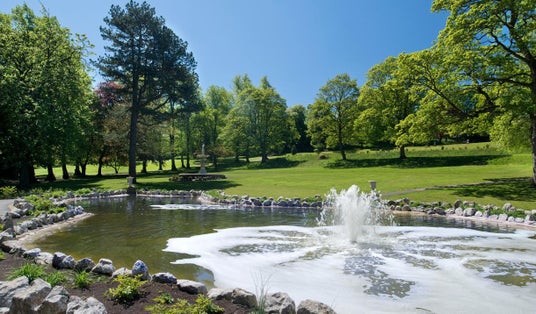 Photo of park of Cliffe Castle Museum, Keighley, West Yorkshire, England.