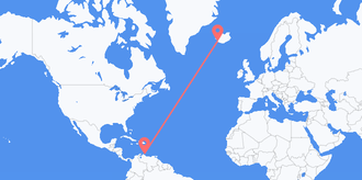 Curaçao to Iceland