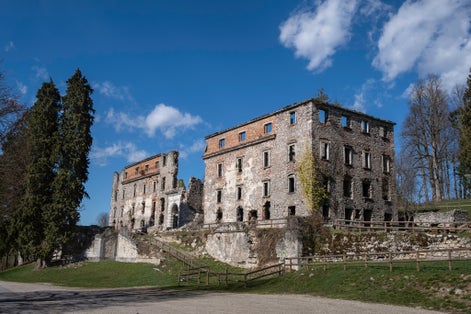 Photo of Scenic remains of Haasberg Castle near Planina, Slovenia.