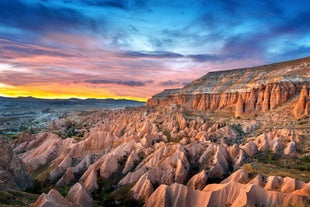 Photo of Cappadocia that is known around the world as one of the best places to fly with hot air balloons. Goreme, Cappadocia, Turkey.