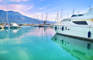 Photo of aerial view of Tolo and its bay, Greece.