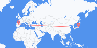 Flights from Japan to Spain