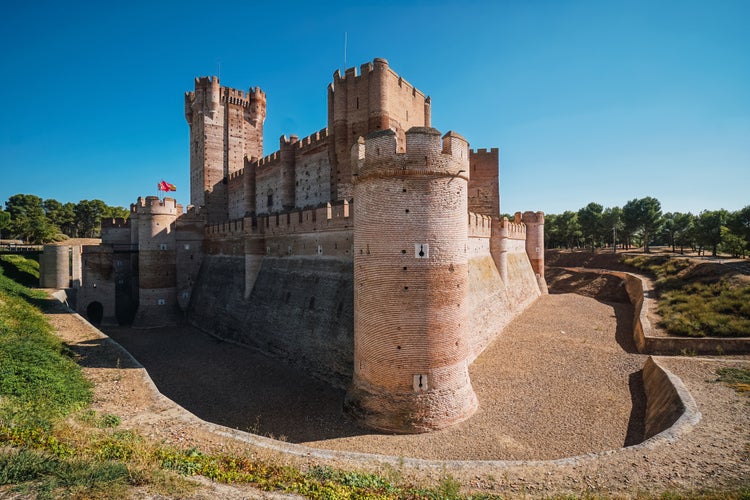 photo of view of Castillo de La Mota is a medieval fortress, located in the town of Medina del Campo, province of Valladolid, Castilla y León, Spain. This is one of most beautiful castles in Spain.