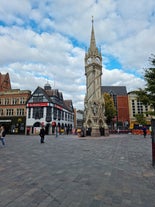 Photo of aerial view of Leicester Town hall in Leicester, a city in England’s East Midlands region, UK.