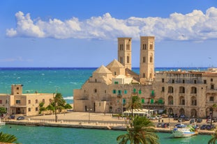 Photo of aerial panorama of Brindisi in the afternoon, Puglia, Barletta, Italy.