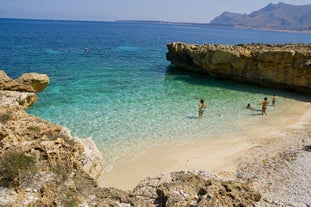 Photo of best beaches of Sicily island , Scopello, Province of Trapani, Italy. 