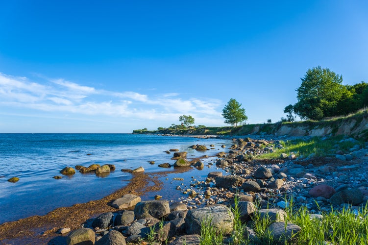 Photo of The steep coast in Staberhuk, Fehmarn, Baltic Sea, Schleswig-Holstein, Germany, Europe.