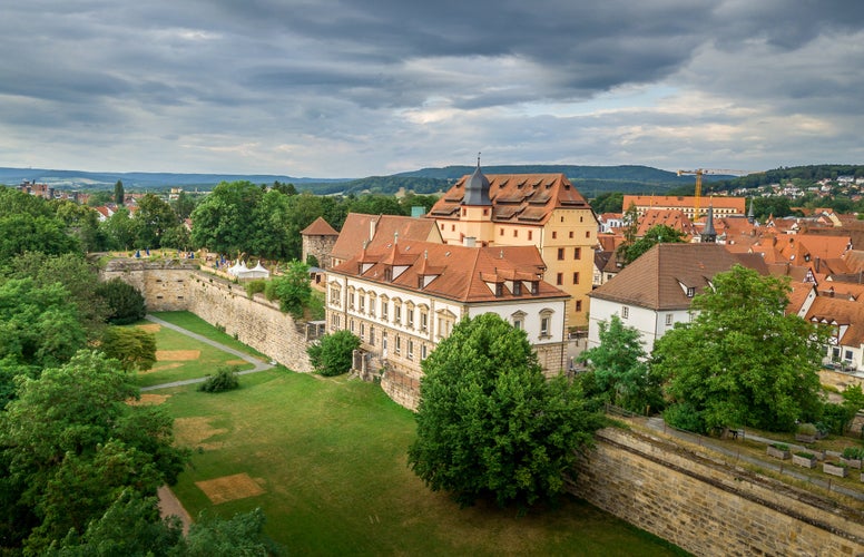 Photo of Aerial view of Forchheim old fortress town in Bavaria near Nuremberg Germany.