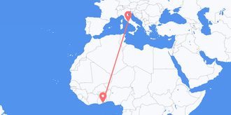 Flights from Ghana to Italy