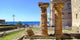 Doric colums of the Temple of Poseidon , ancient Taras, modern Taranto, Italy.