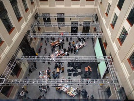 The Puerta del Sol square is the main public space in Madrid. In the middle of the square is located the office of the President of the Community of Madrid.