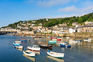 Photo of the market town of Tavistock in south Devon in autumn in UK.