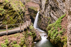 photo of the city of Buchs in the river Rhine valley in Canton of St. Gallen, Switzerland.