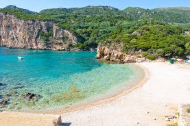 photo of an aerial view of Sidari is a settlement in the northern part of the island of Corfu, Greece. Famous for its beaches and magnificent cliffs.