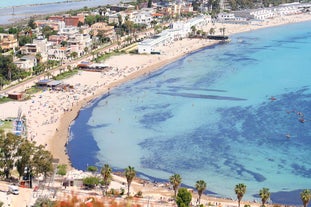 Photo of aerial view of Cagliari, Sardinia, Italy.