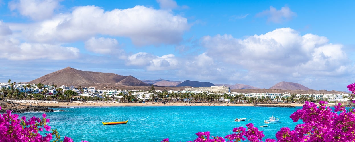 Landscape with Costa Teguise on Lanzarote, Canary Islands