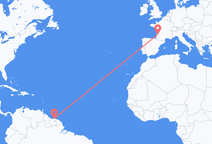 Paramaribo to Bordeaux