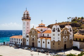 Photo of aerial view of beautiful landscape with Santa Cruz, capital of Tenerife, Canary island, Spain.