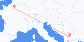 Flights from North Macedonia to France