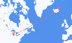 Flights from Chicago to Egilsstaðir