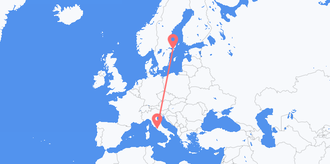 Vols de la Suède en Italie