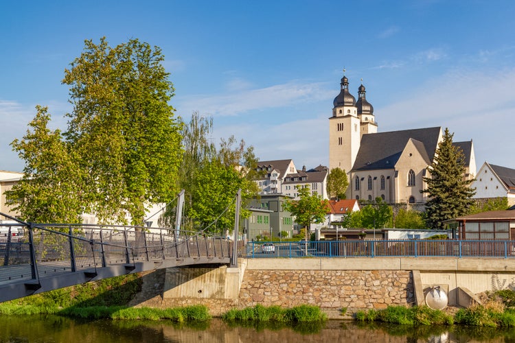 look to the Sankt Johannis church in Plauen, Saxony.