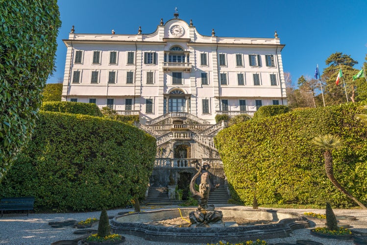 Villa Carlotta at Tremezzo alongside lake Como in Italy