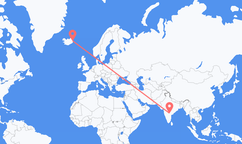 Flights from Hyderabad to Egilsstaðir