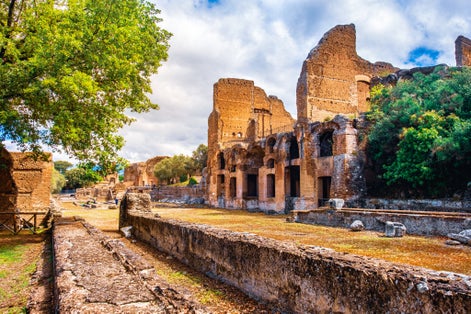 Tivoli - Villa Adriana in Rome - archaeological landmark in Italy