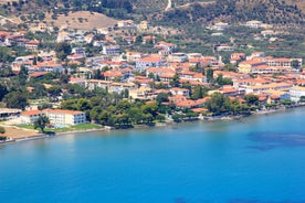 photo of an aerial view of Tsilivi is a village and a tourist resort on the island of Zakynthos, Greece.