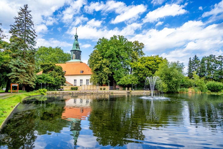 photo of view of  Michaelis Church in Wolfsburg, Fallersleben, Germany.