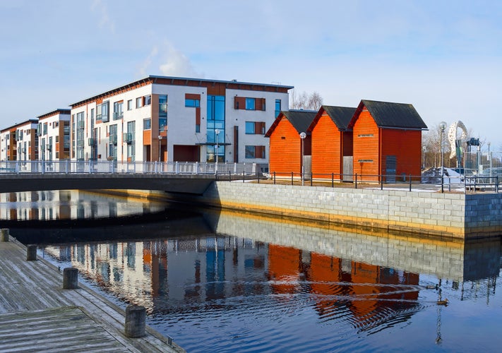 Photo of city view in Oulu, Finland.