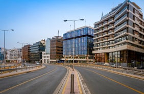 Photo of  A popular beach on the city coast, Piraeus, Greece.