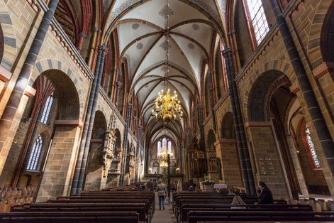Interior of the Bremer Dom Cathedral in the city of Bremen. April 5, 2014 in Bremen, Germany
