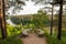 photo of neris river as seen from the hill fort of naujoji reva in silenai cognitive park near vilnius, Lithuania. This touristic nature trail is a part of neris regional park.