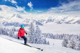 photo of an aerial view of Kitzbuehel in Austria.