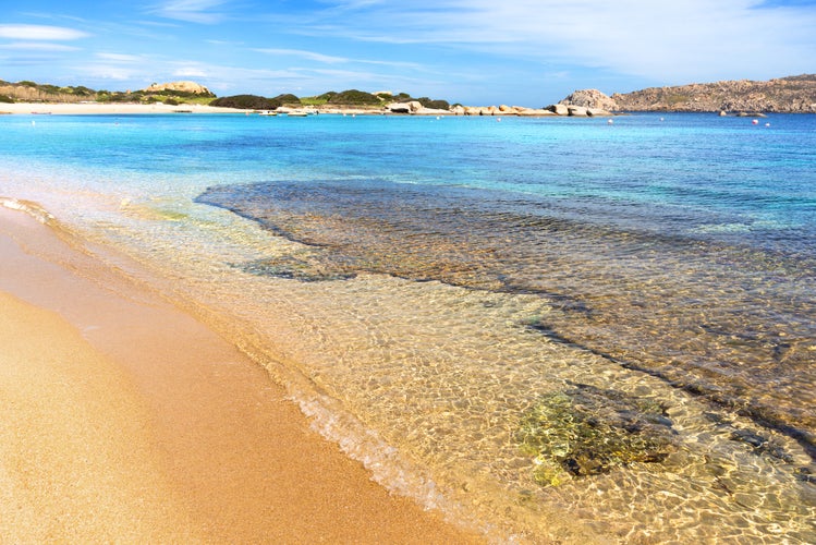 Photo of Rena Di Ponente beach, Capo Testa, Sardinia island, Italy.