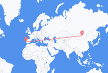 울란바토르에서 출발해 리스본으로 향하는 항공편