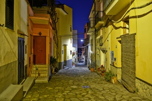 photo of Massa Lubrense and the Cathedral, Punta Lagno region, Sorrento peninsula, Italy.