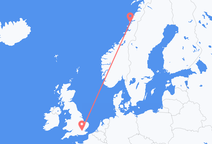 Flyreiser fra Sandnessjøen, til London