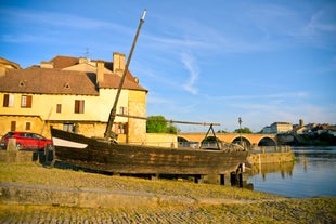 Photo of Square in Sarlat-la-Caneda historical center, France.