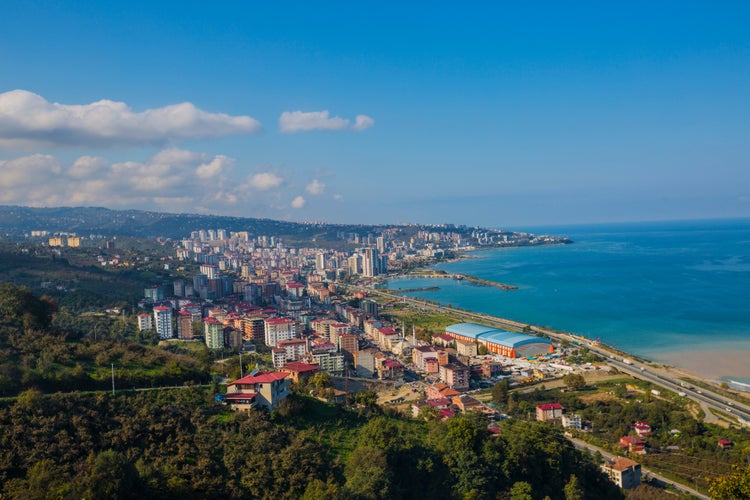 Photo of View of Trabzon Yomra district from above.