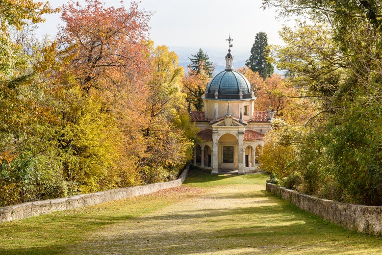 Photo of The Rosary way of the Chapels of the Sacred Mount of Varese, Lombardy, Italy.