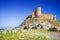 Photo of Enisala Fortress, Dobruja, Romania. Ruins of medieval stronghold over the Razelm Lake, Tulcea.