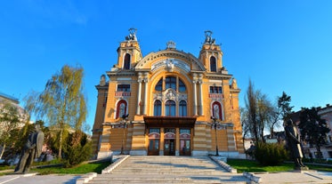 Photo of the Small Square piata mica, the second fortified square in the medieval Upper town of Sibiu city, Romania.